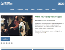 Tablet Screenshot of canadianmennonite.org